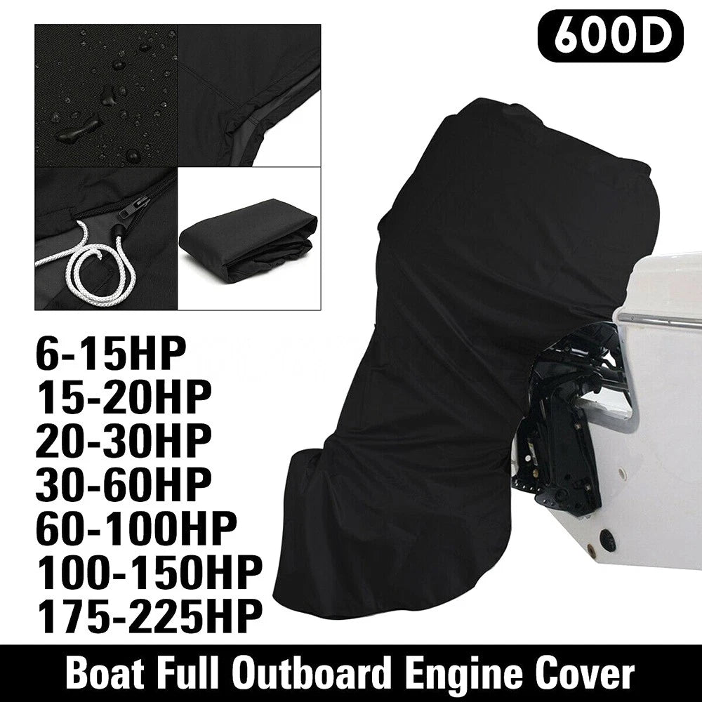 Full Outboard Motor Cover for Boat Motors (6-225HP)