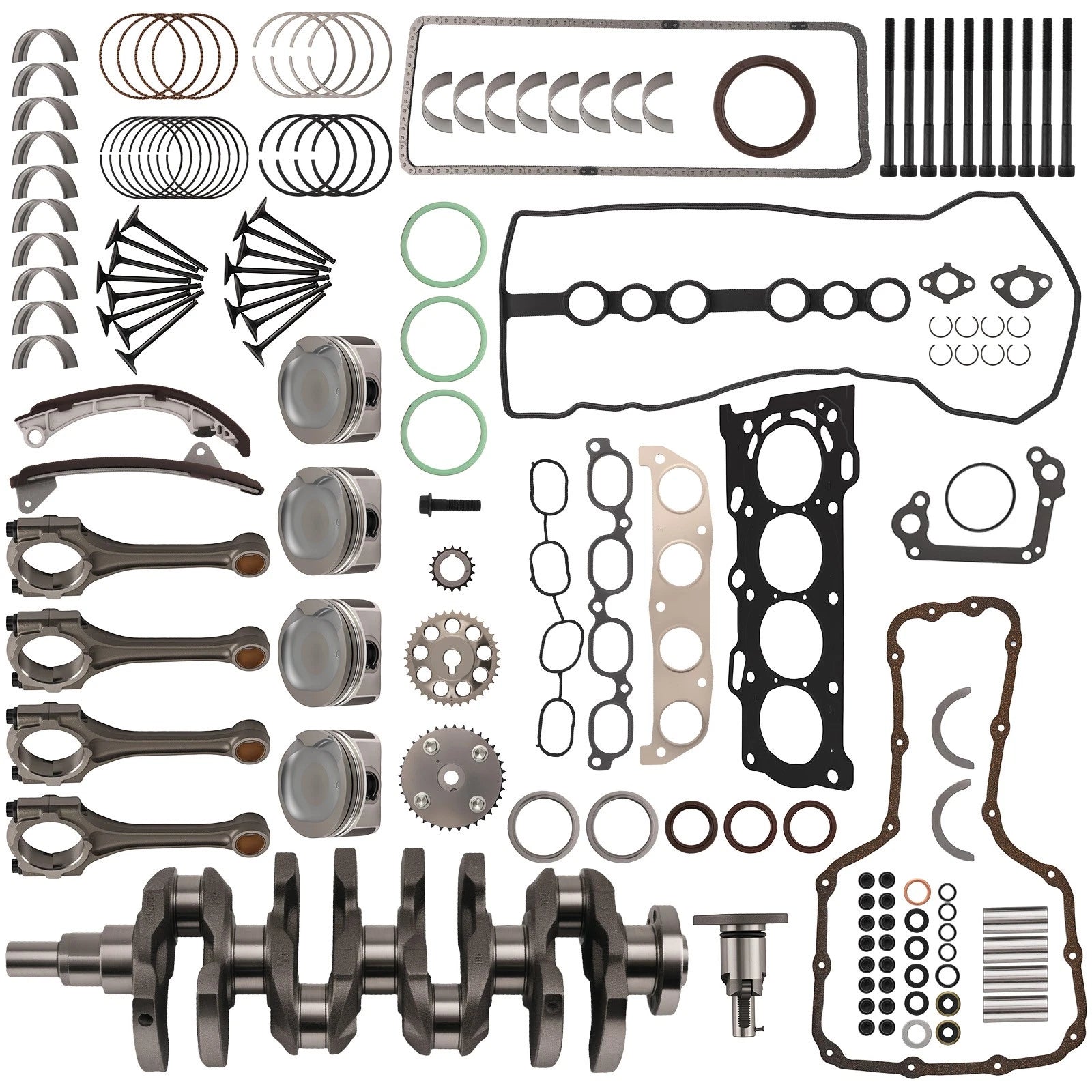 Engine Rebuild Overhaul Kit for Toyota Celica Corolla Prizm 1ZZ-FE 1.8L (1998–2008)