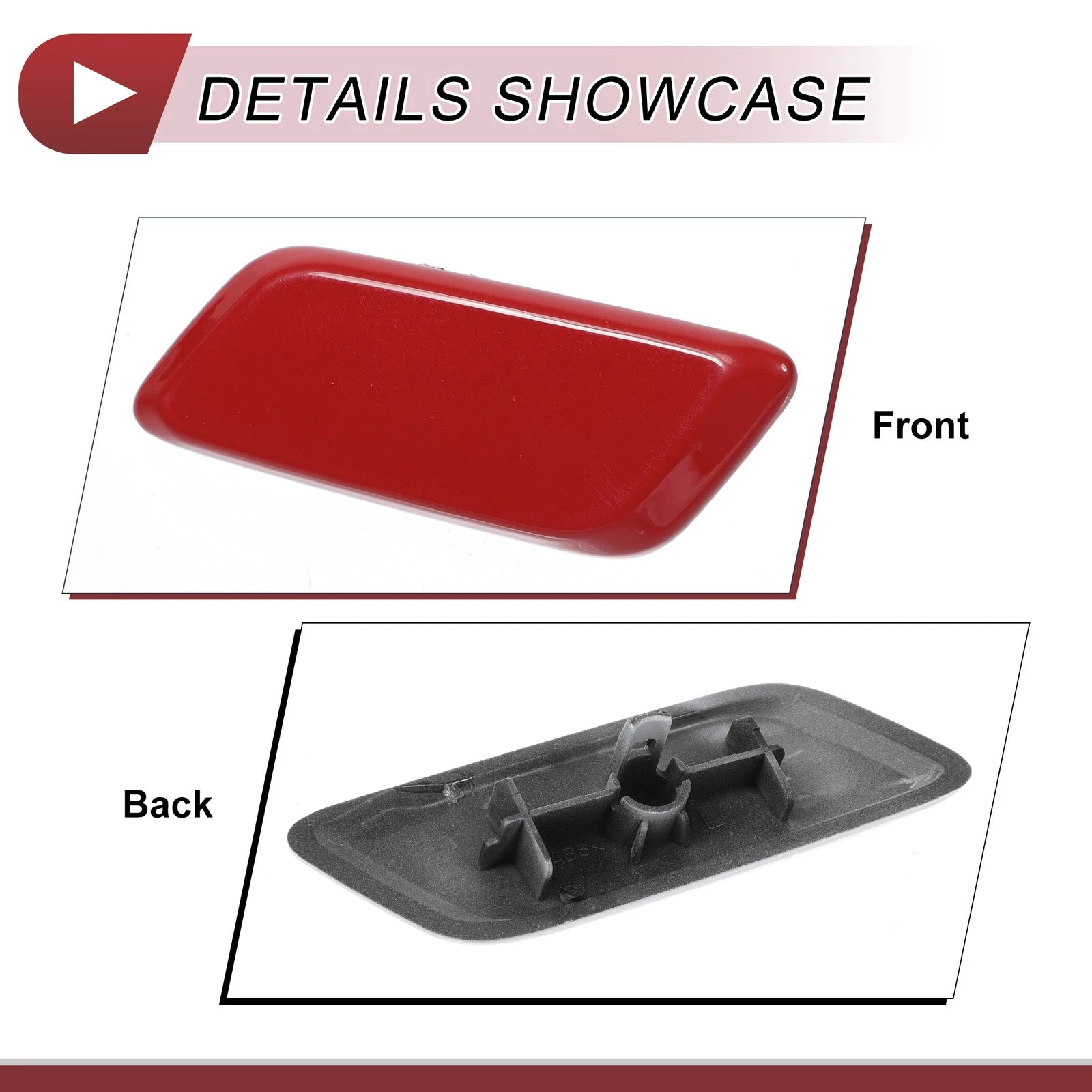 Front Left Bumper Headlight Washer Nozzle Cover for Lexus RX350 (2013–2015) Red