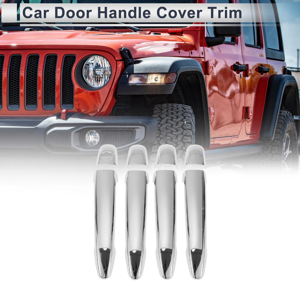 Door Handle Cover Trim for Toyota Highlander (2014–2019) Silver Tone