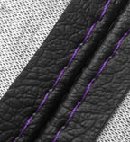 Leather Console Lid Armrest Cover for Buick Regal (2011–2017) Black Purple Stitch