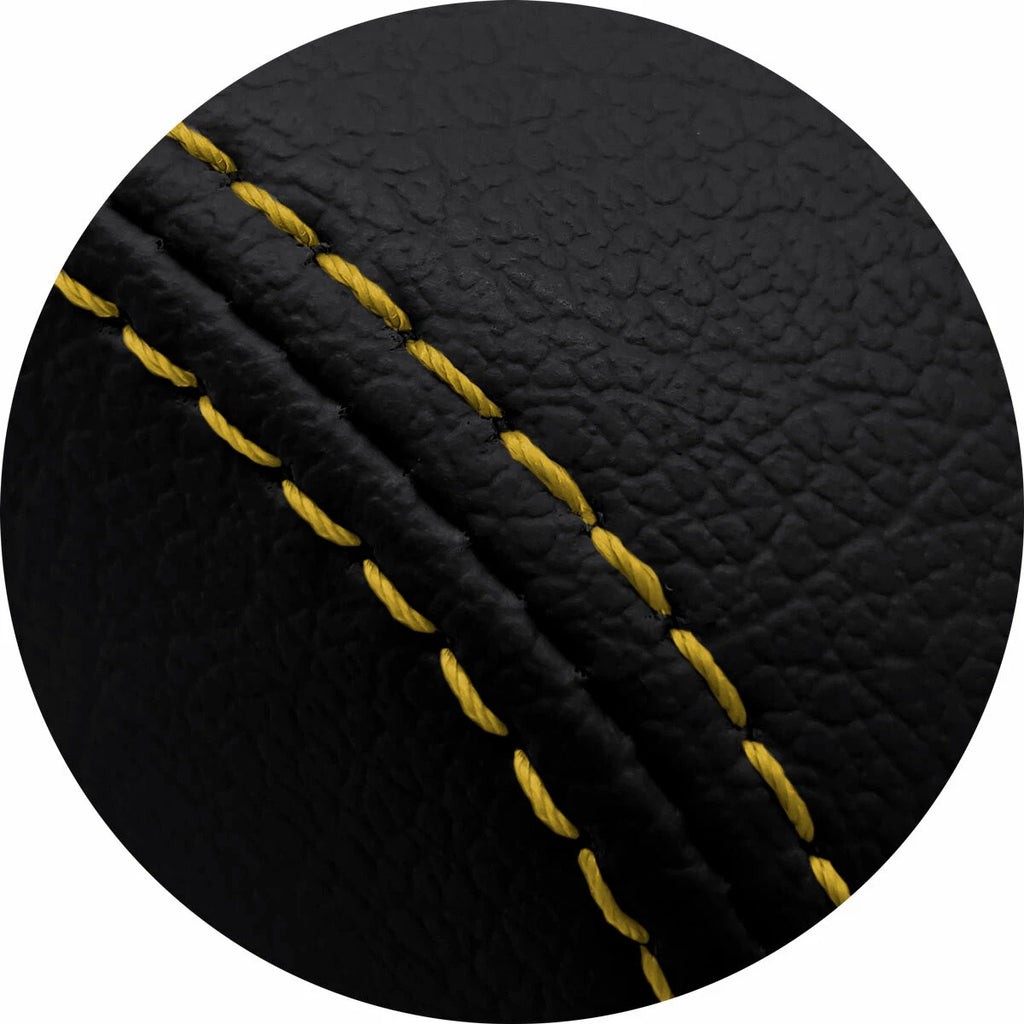 Leather Console Lid Armrest Cover for Toyota 4Runner (2003–2009) Yellow Stitch