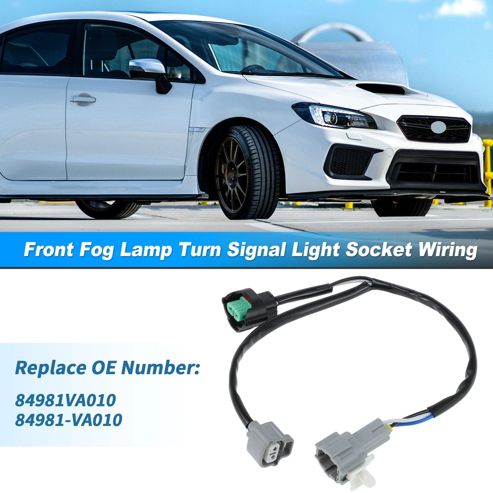 Front Fog Light Turn Signal Lamp Harness for Subaru WRX (2015–2021)