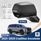 Side Mirror for Cadillac Escalade (2021–2024) W/ BSD, Camera, Heated, Right 14 Pin