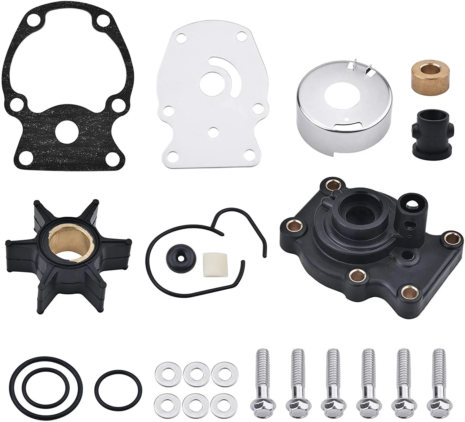 Water Pump Impeller Kit for Johnson Evinrude 20-35HP Outboard (5008972, 5008191)