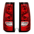 Rear Brake Tail Lights for Chevy Silverado Fleetside (2003–2007) - Red Lens