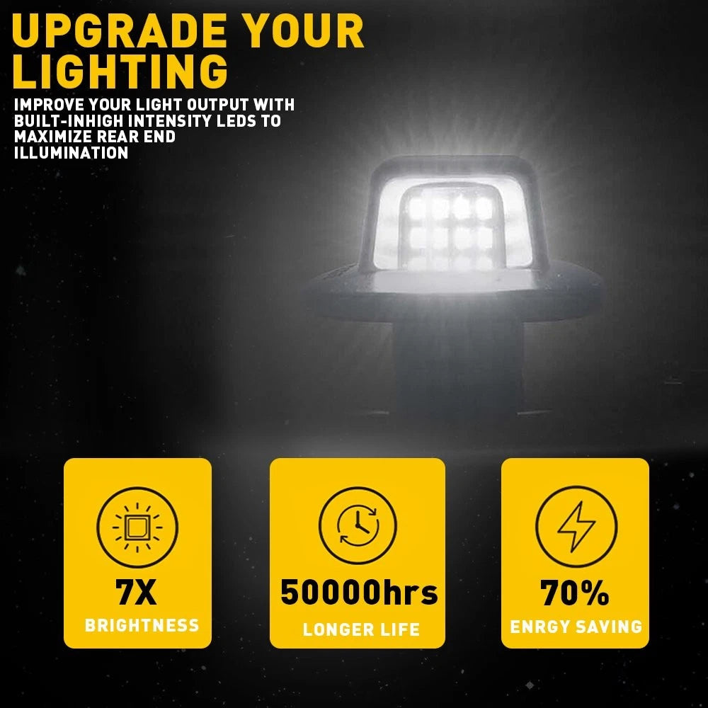 2pc LED License Plate Light Tag Lamps for Chevy C/K 1500 2500 3500 (1988–2000)