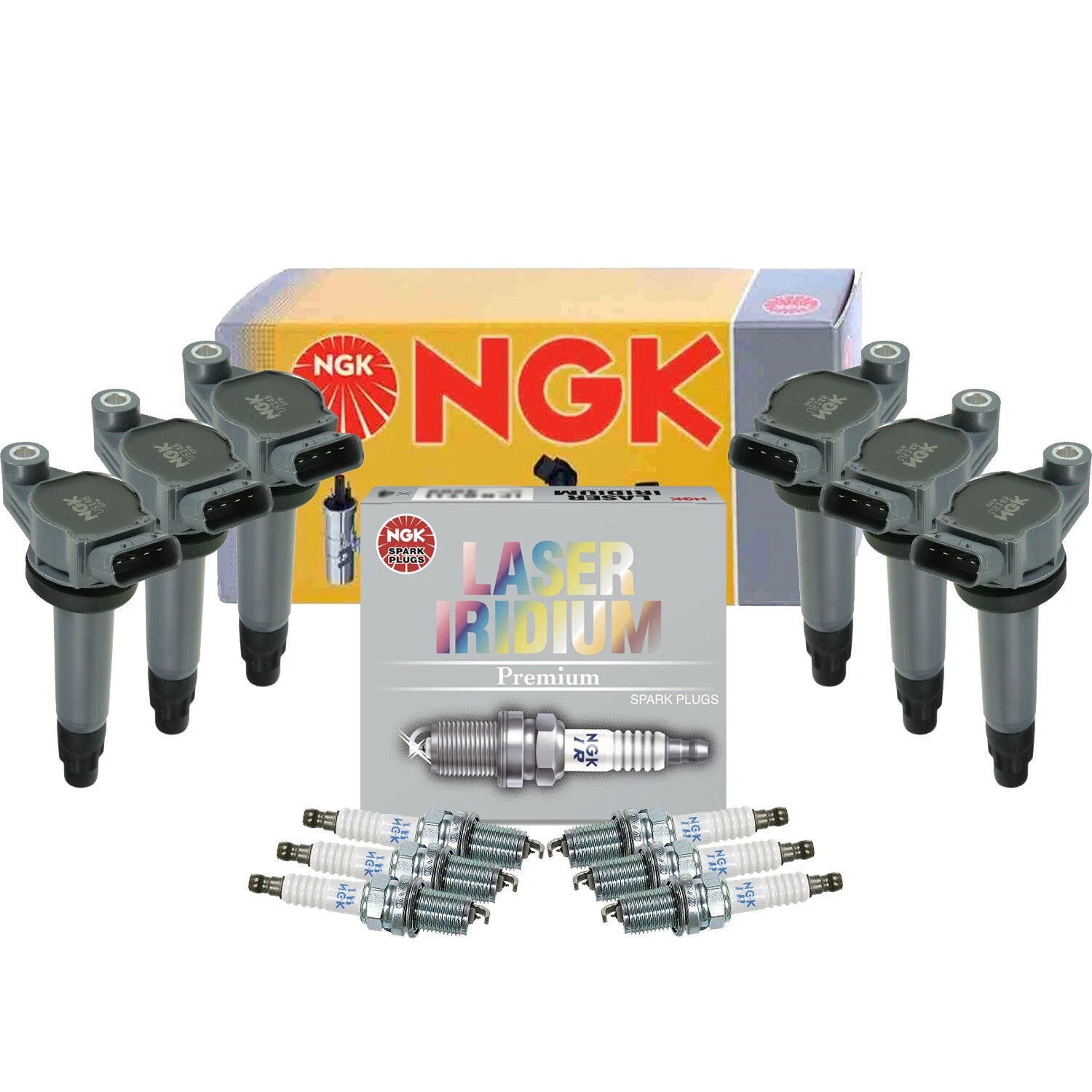 Set of 6 Ignition Coils & 6 Iridium Spark Plugs for Lexus Toyota 3.3 V6