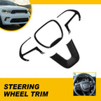 Set of 4 Steering Wheel Trim Covers for Dodge Challenger Charger (2015–2023) Black