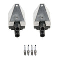 Set of 2 Ignition Coils & 4 Platinum Spark Plugs for Mercedes W202 C220 (1994–2000)