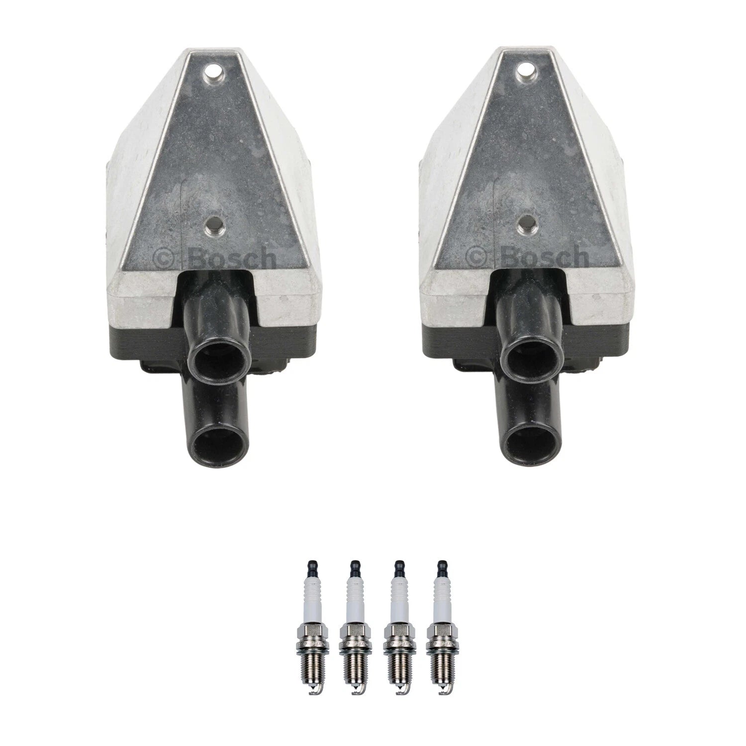 Set of 2 Ignition Coils & 4 Platinum Spark Plugs for Mercedes W202 C220 (1994–2000)