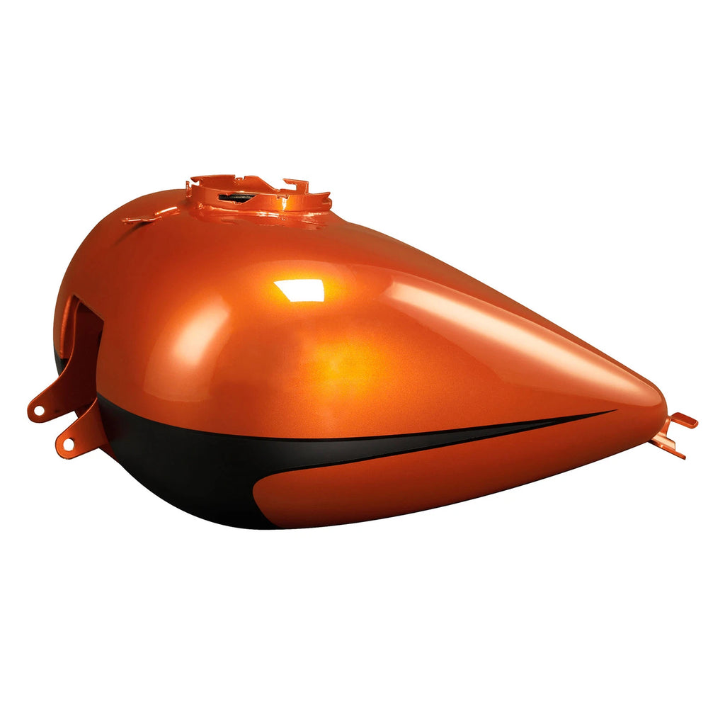 Fuel Gas Tank for Harley CVO Electra Glide (2008–Present) Scorched Orange/Black Denim