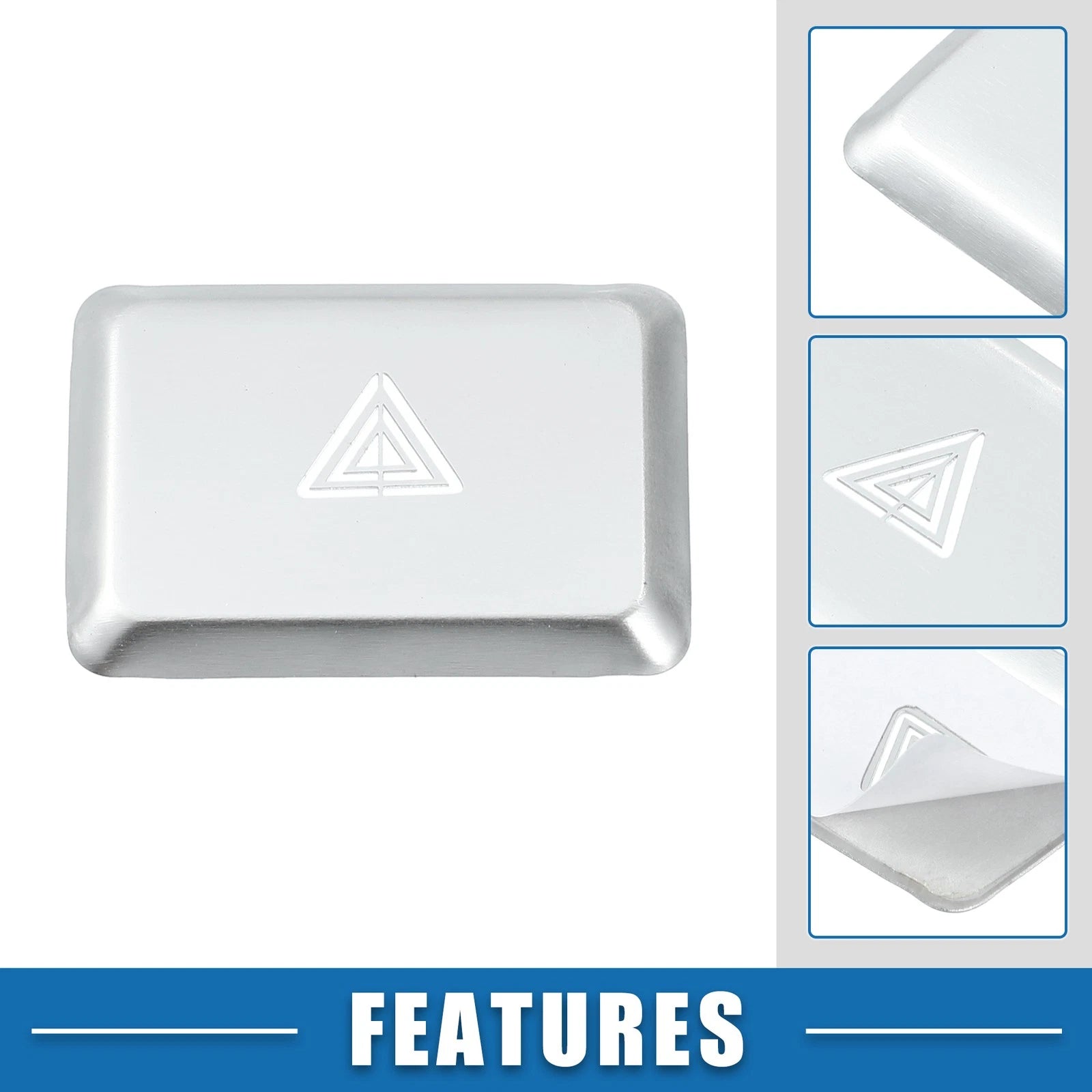Dashboard Hazard Button Cover Trim for Honda Civic (2022–2023) Aluminum Silver Tone