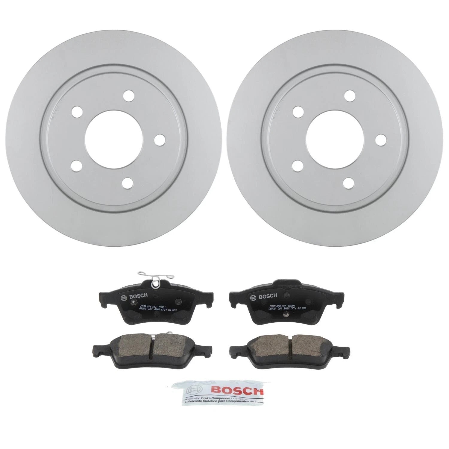 Rear Brake Kit Set of 4 Disc Rotors & Ceramic Pads for Mazda 3 (2004–2013)
