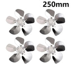 Set of 4 Cooling Fan Blades for Refrigerator Motor (150-250mm)