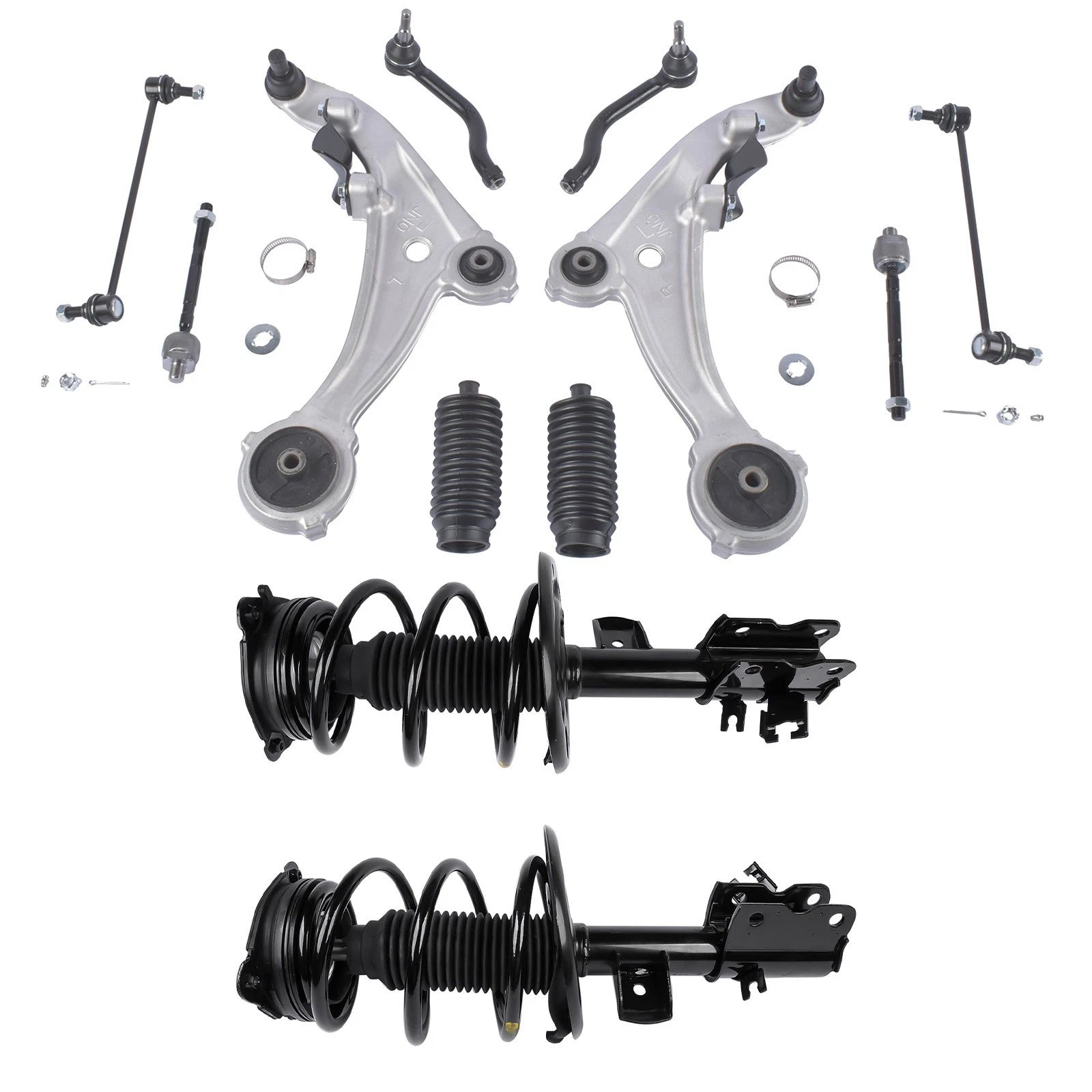 Set of 12 Front Struts with Spring & Control Arms for Nissan Altima (2007–2013)