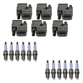 Set of 6 Ignition Coils & 12 Spark Plugs for Mercedes W203 3.2 V6
