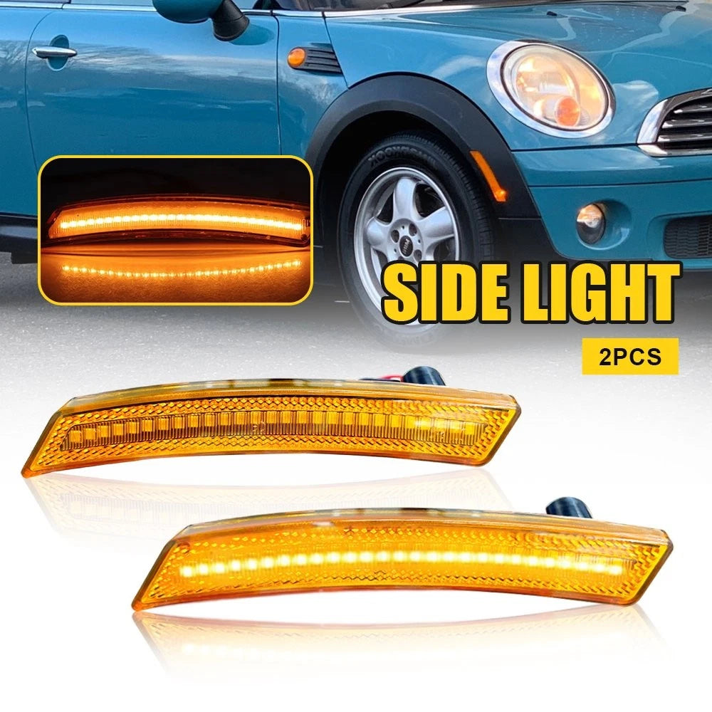 Front Amber LED Side Marker Fender Light for Mini Cooper R55 R57 R58 R60 R59