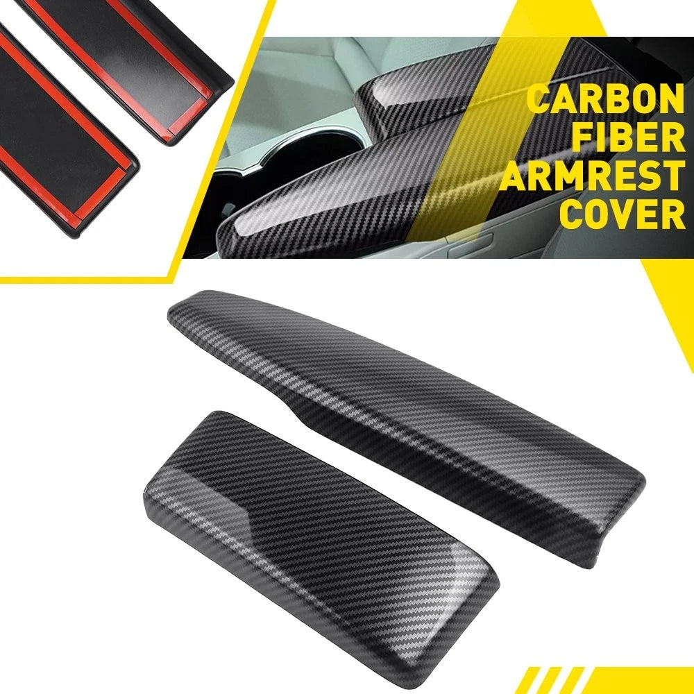 Carbon Fiber Armrest Trim Cover for Mercedes E-Class E63 AMG (2010–2015)