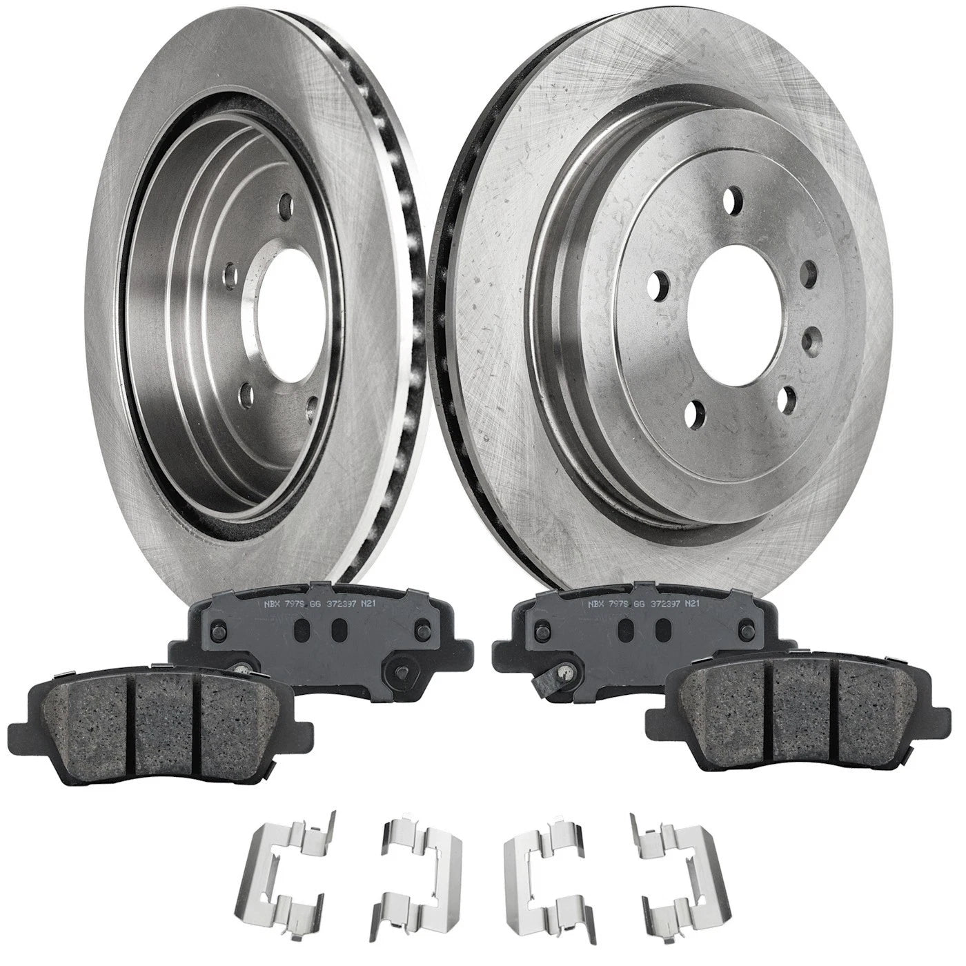 Rear Brake Disc Rotors and Pads Kit for Cadillac ATS (2013–2019)