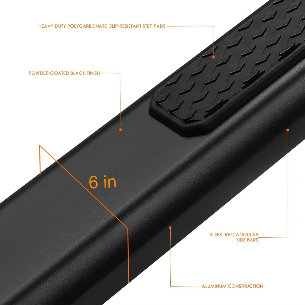 6" Aluminum Tubular Running Boards for Jeep Gladiator (2020–2024)
