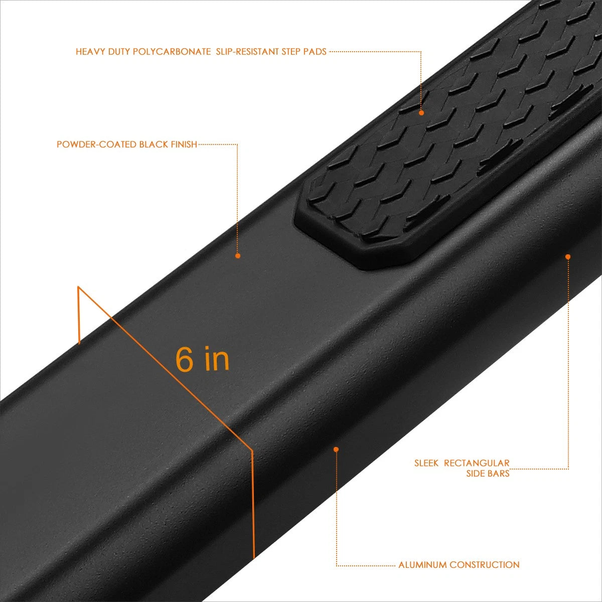 6" Aluminum Tubular Running Boards for Jeep Gladiator (2020–2024)