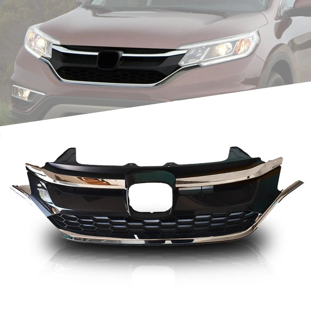 Grille for Honda CR-V (2015–2016) Front Mesh Bumper Upper & Lower Trim