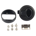 Set of 4 Black Flush Pull Slam Latch Non-Locking for RV Marine Deck