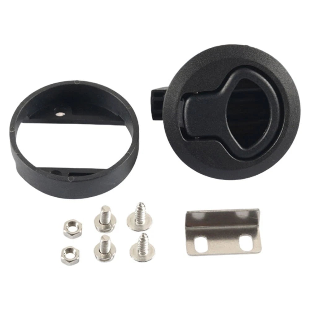 Set of 4 Black Flush Pull Slam Latch Non-Locking for RV Marine Deck