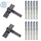 20 Pack Carbide End Mill 1/4" 4 Flute Ball Nose (3/4" LOC, 2-1/2" Overall)