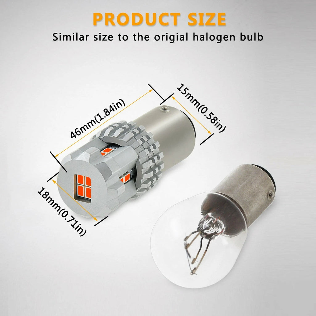 2X LED Tail Brake Stop Turn Signal Light Bulbs for Make Model (YYYY–YYYY)