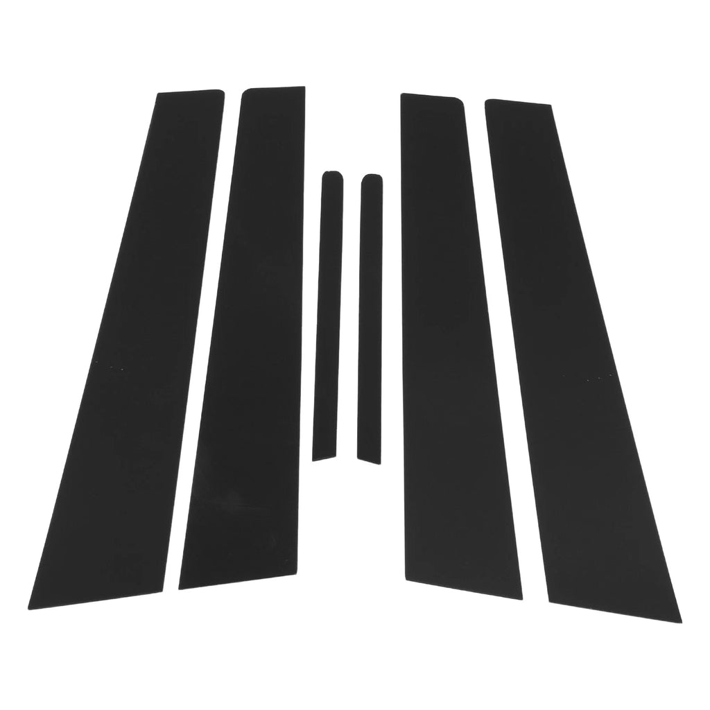 Set of 6 Door Pillar Window Trim for Kia Forte K3 (2014–2018) Black