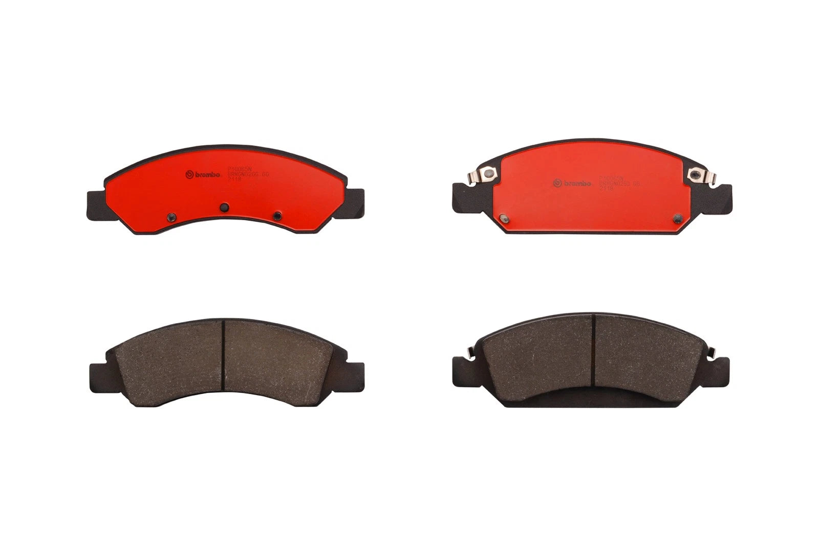 Set of 4 Brembo Front NAO Ceramic Slotted Brake Pads for Chevrolet Tahoe GMC Yukon
