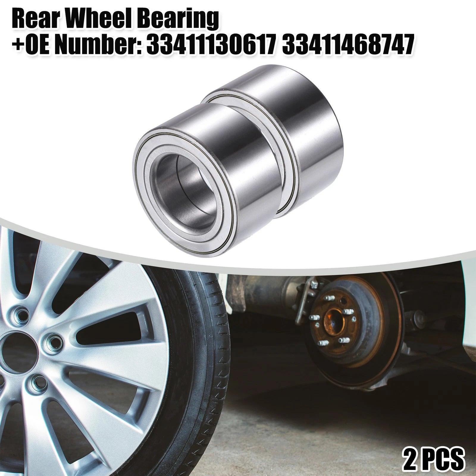 2X Rear Wheel Bearings for BMW 128i (2008–2013)