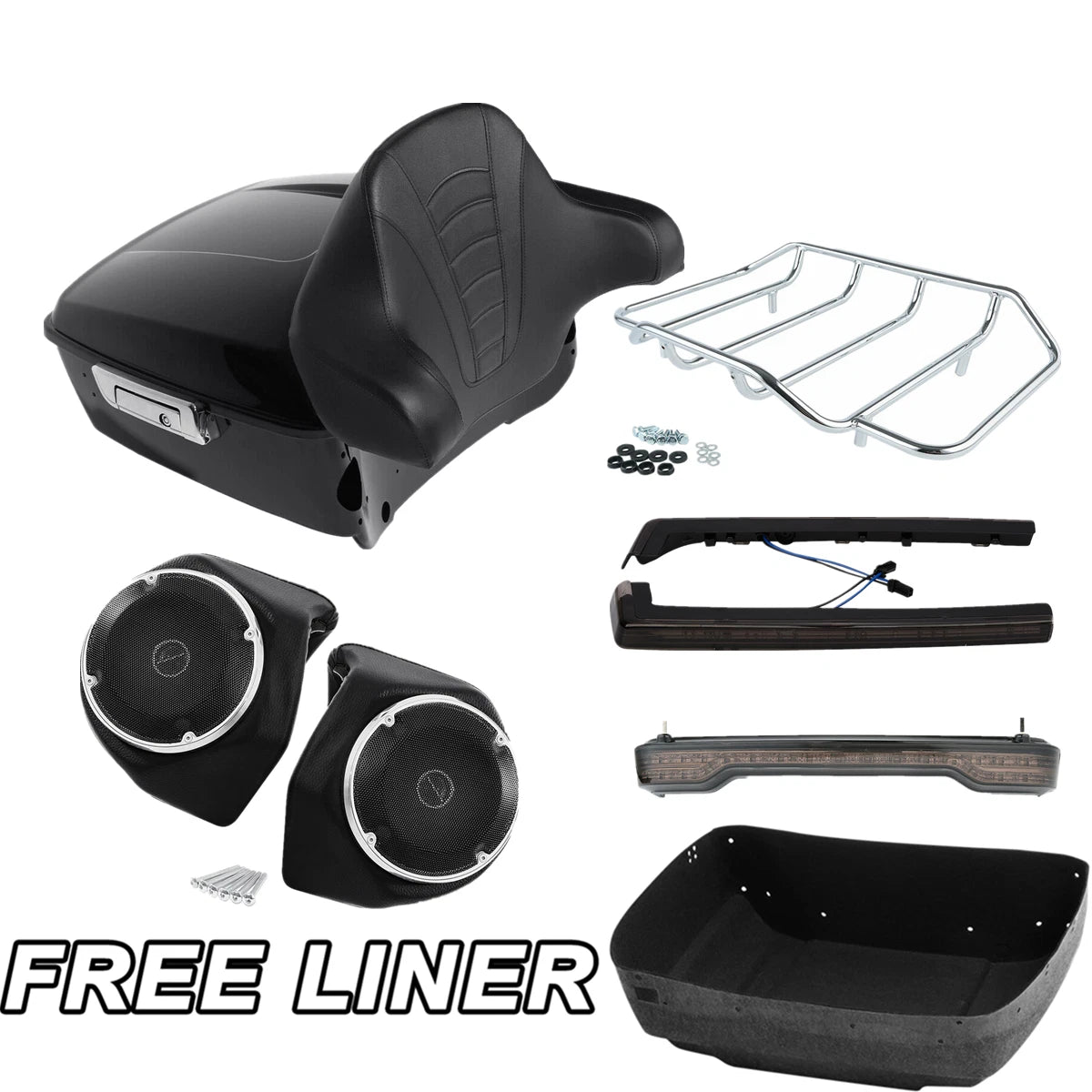 LED Trunk Rack Pad Speaker for Harley Touring (2014–2025)