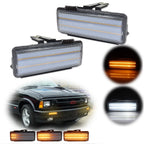 Clear Lens Switchback LED Signal Lights for Chevy S10 Blazer GMC Sonoma