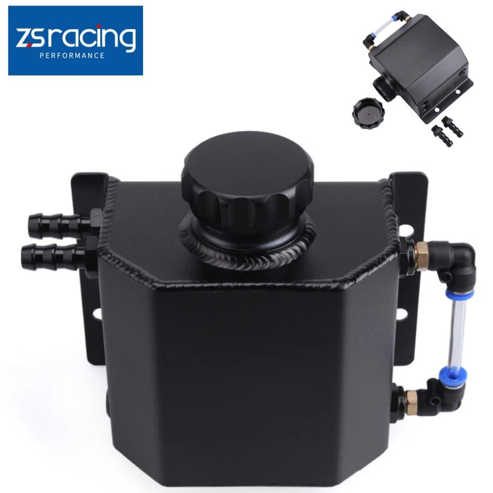 Aluminum Radiator Coolant Overflow Bottle Tank + Cap for