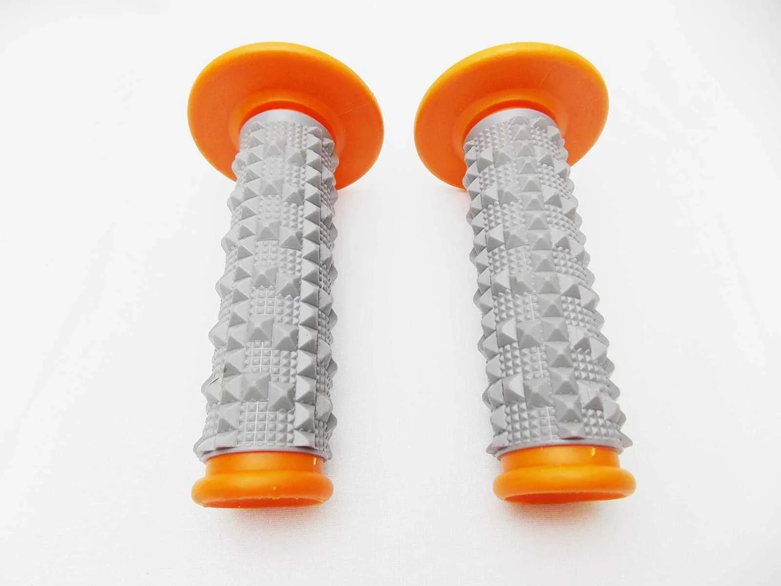 Orange Grey Diamond Top Handlebar Grip Set for Suzuki RM500
