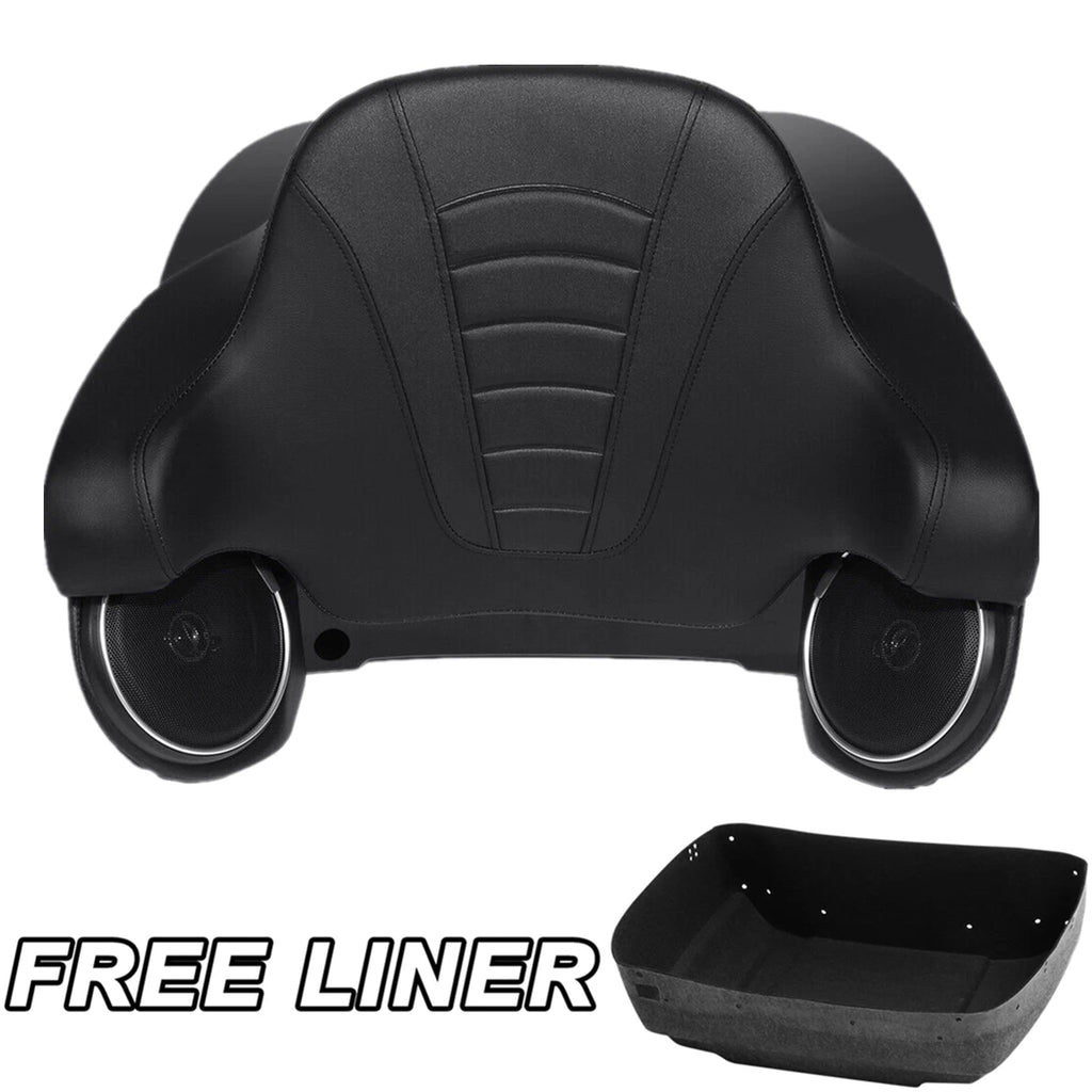 Matte Black Trunk Pad Rack Speakers for Harley Street Glide (2014–2025)