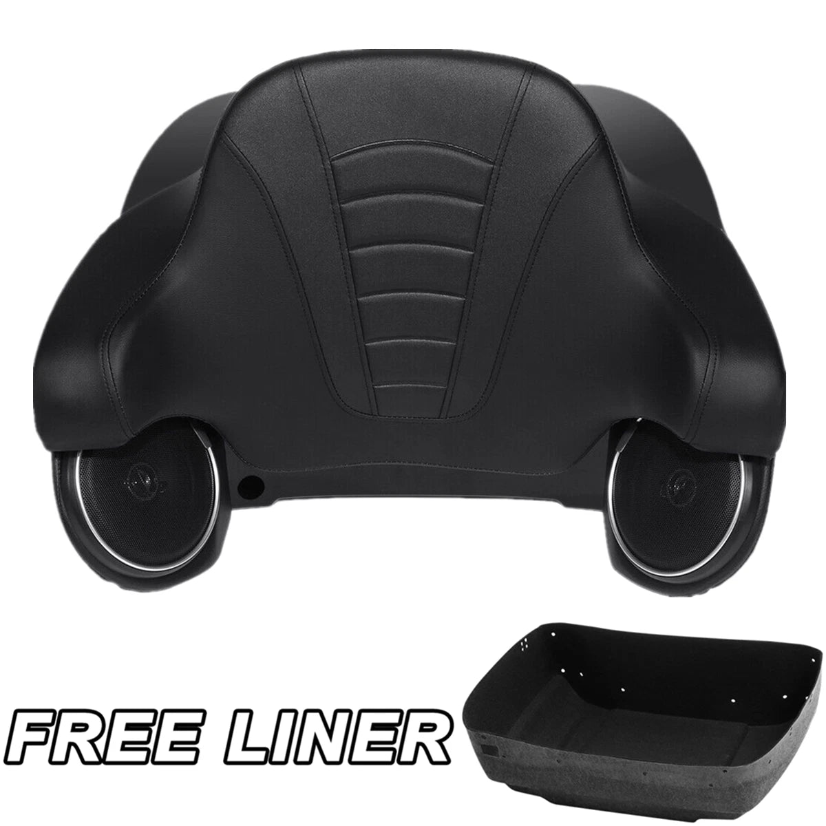 Matte Black Trunk Pad Rack Speakers for Harley Street Glide (2014–2025)