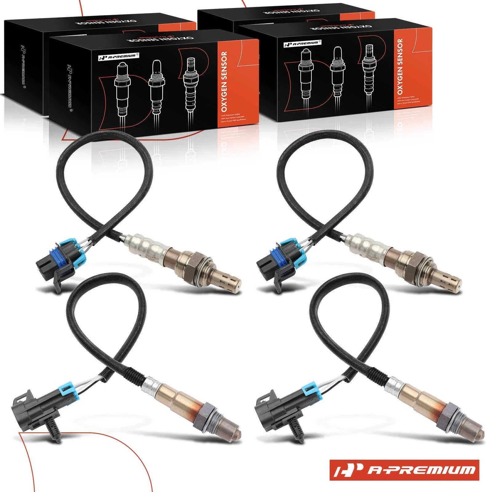 Set of 4 O2 Oxygen Sensors for Chevy Silverado 1500 GMC