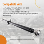 Propeller Driveshaft Rear for Ford Edge 2015-2016, Lincoln MKX 2016 AWD