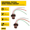 Set of 2 Tail Lamp Rear Sockets for Universal Pigtail 7443 Light