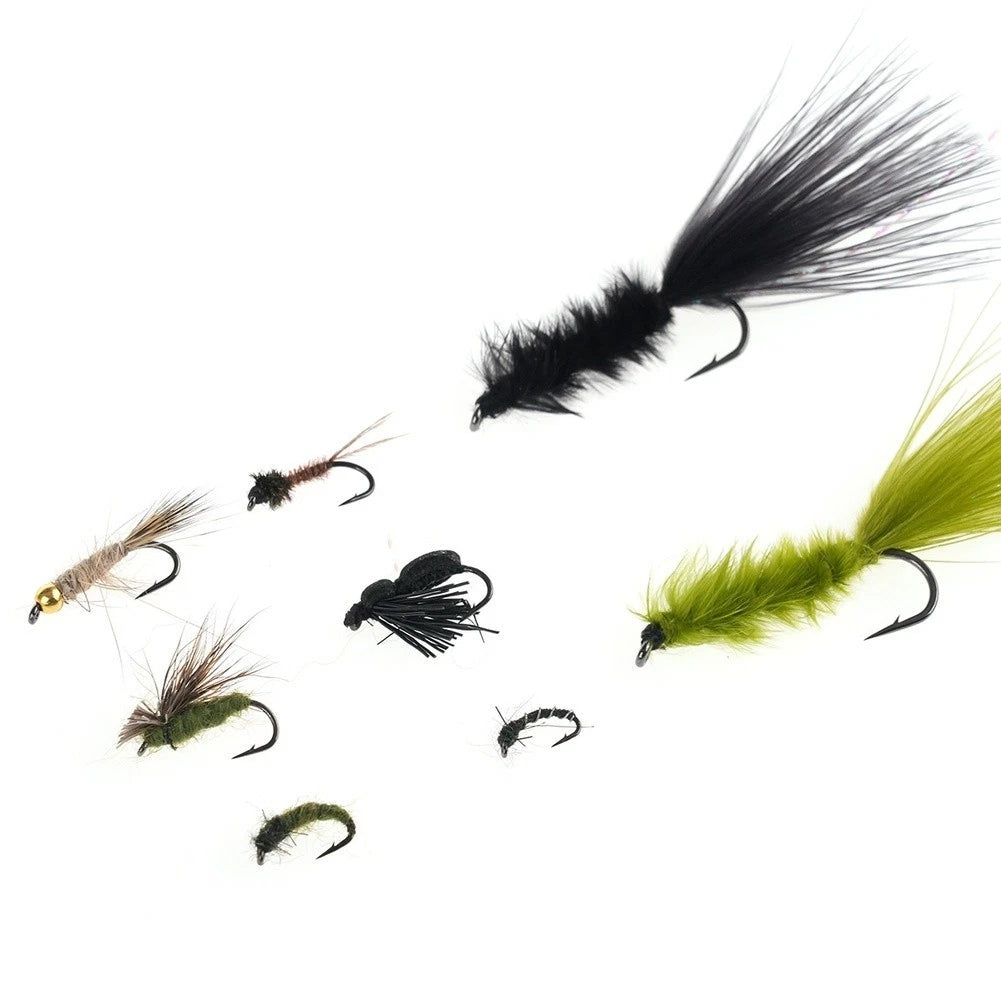 24pcs Fly Fishing Lures for Trout (Dry Wet Streamer)