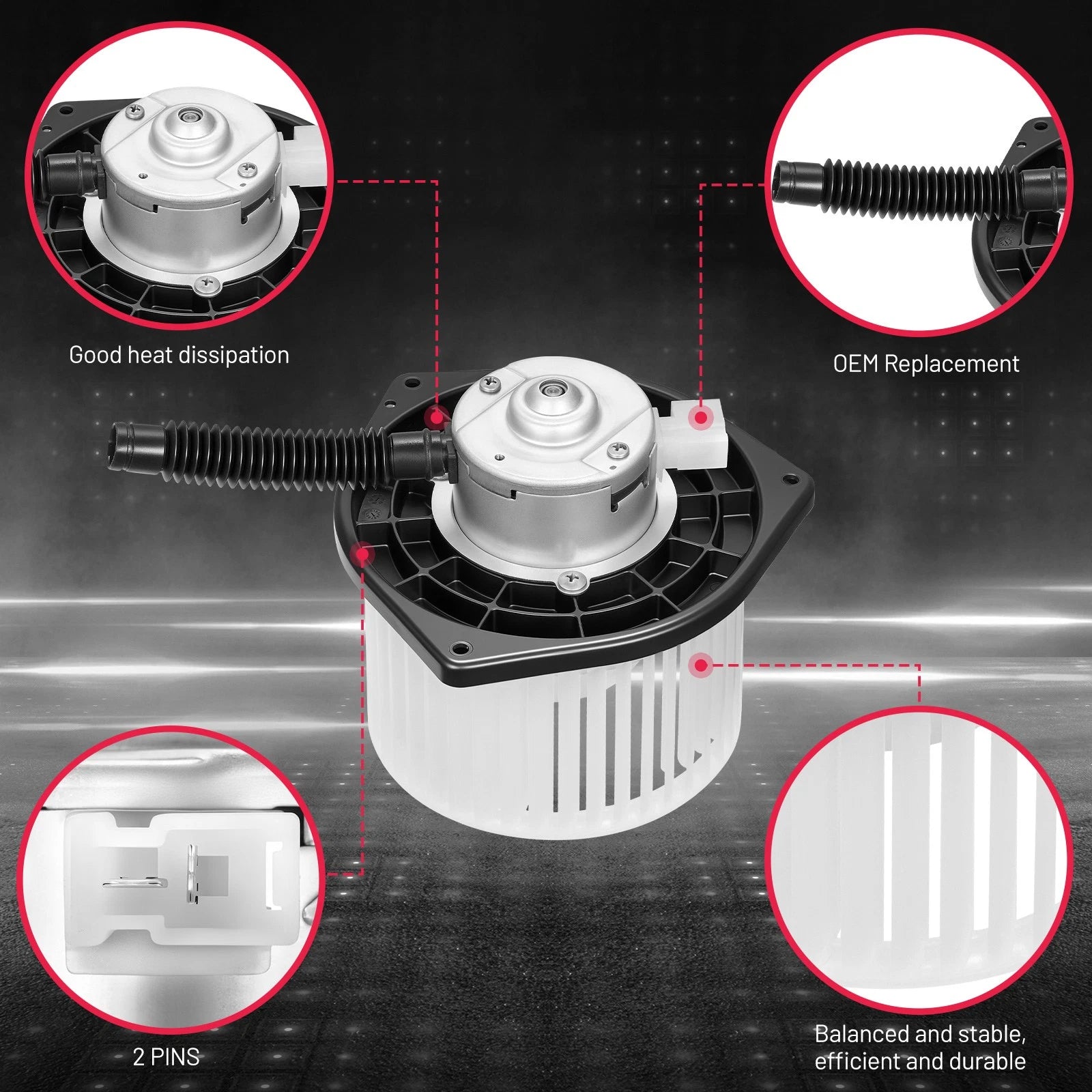 Front HVAC Blower Motor with Fan Cage for Suzuki Grand Vitara (2006–2008)