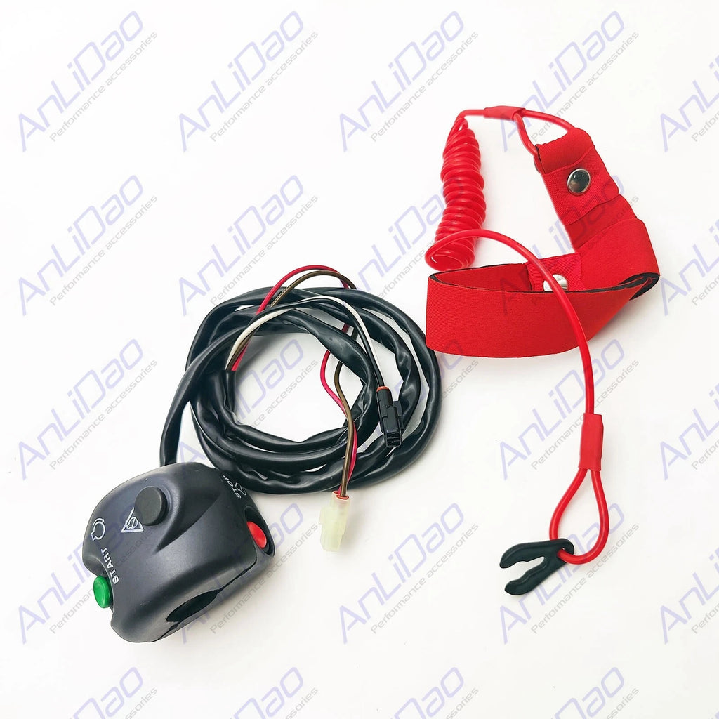 Handlebar Start Stop Kill Switch Box & Lanyard for Yamaha (GA7-68310-01-00)