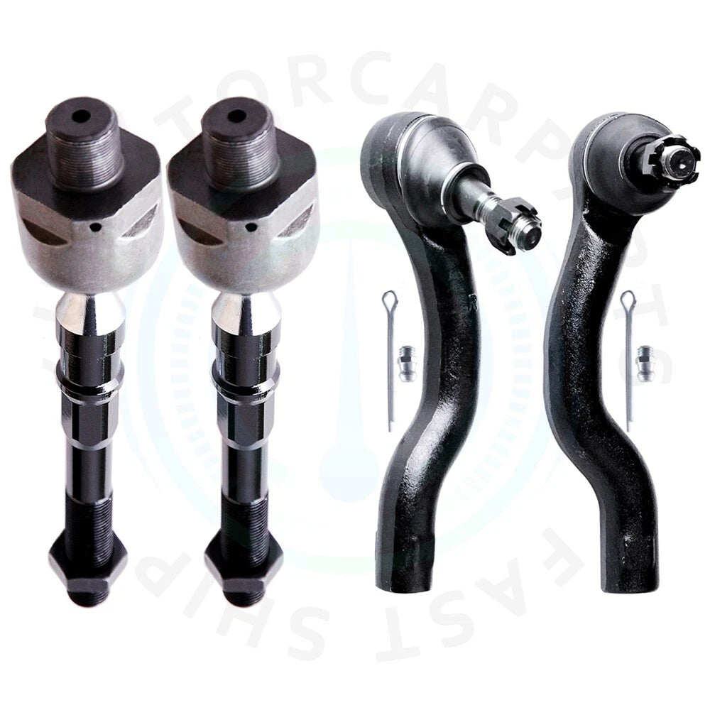 Set of 4 Front Inner & Outer Tie Rods for Nissan Frontier (2005–2019)