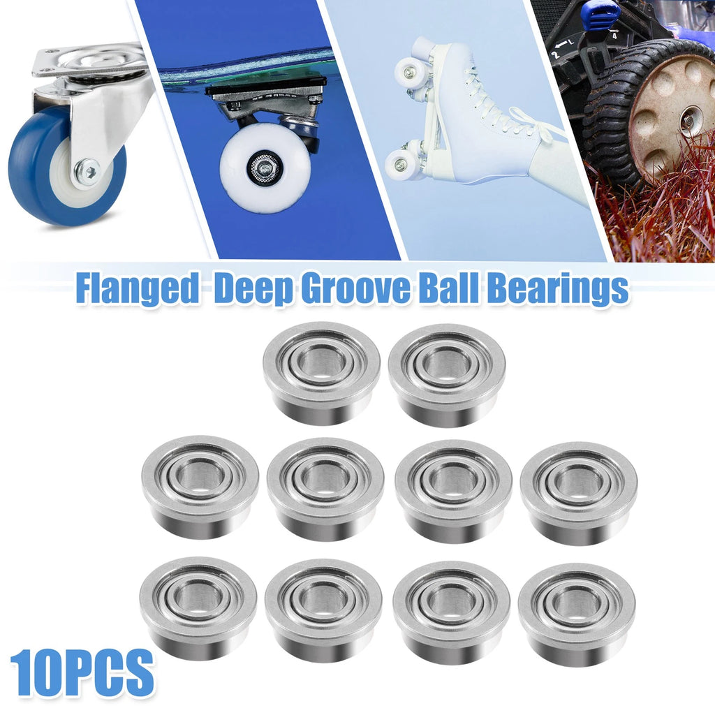 10 Pcs F683ZZ Flanged Deep Groove Ball Bearings for Various Models 