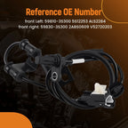 2X Front ABS Wheel Speed Sensor for Hyundai Sonata (2011–2014) 598303S300