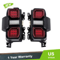 Pair LED Tail Lights for Ford Bronco Raptor (2021–2023) Red Outer Lamps